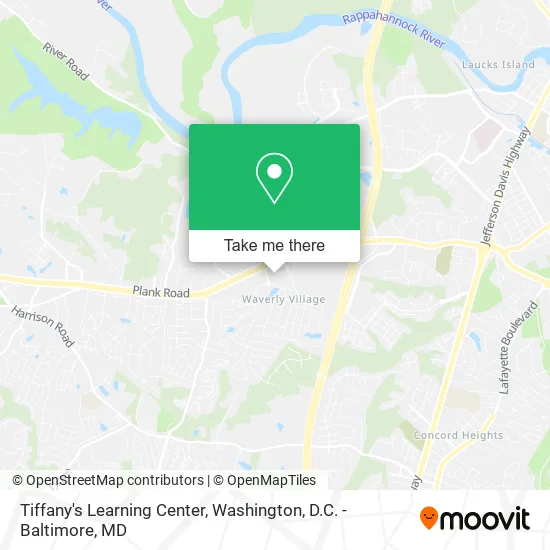 Tiffany's Learning Center map