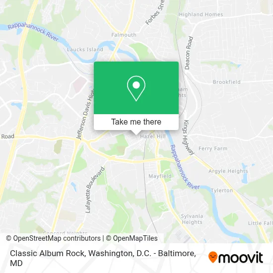 Classic Album Rock map