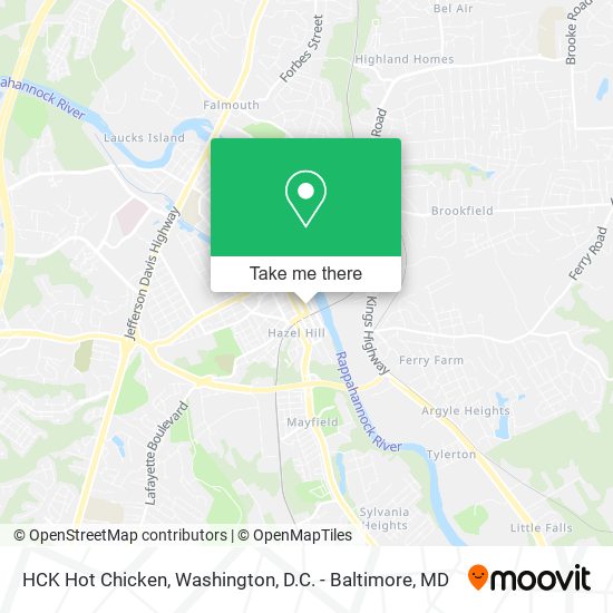 Mapa de HCK Hot Chicken