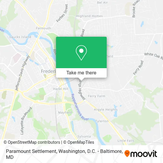 Paramount Settlement map