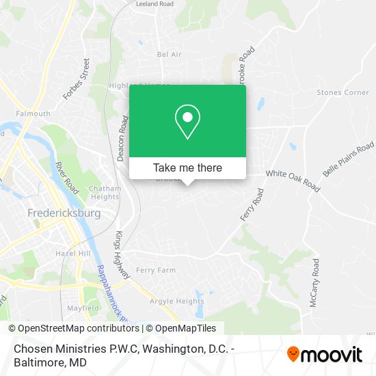 Mapa de Chosen Ministries P.W.C