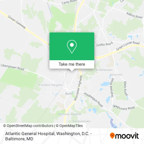 Atlantic General Hospital map