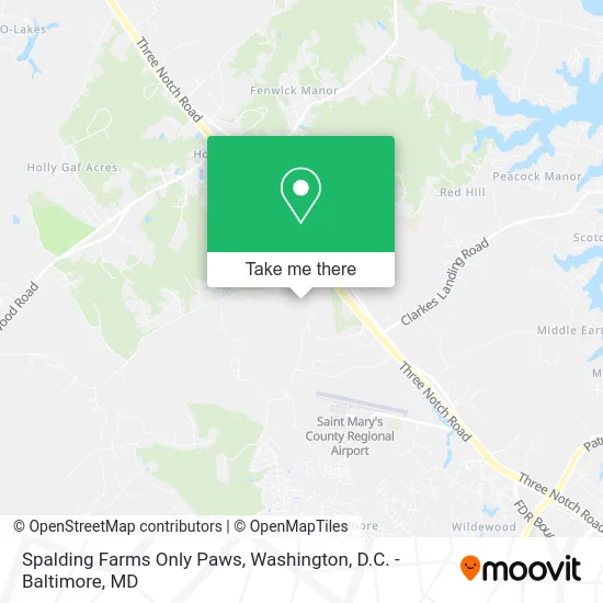 Spalding Farms Only Paws map