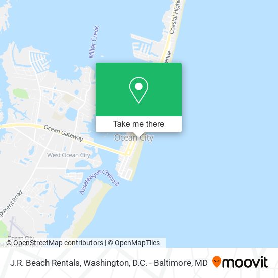 J.R. Beach Rentals map