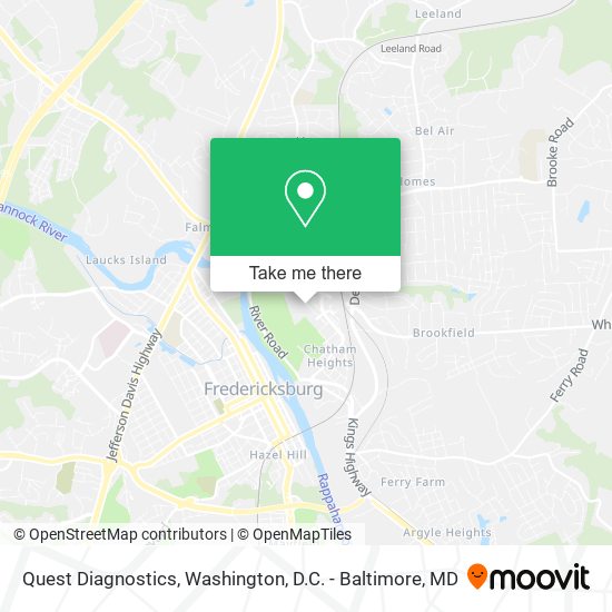 Mapa de Quest Diagnostics