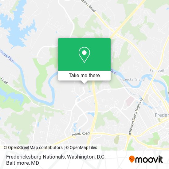 Fredericksburg Nationals map