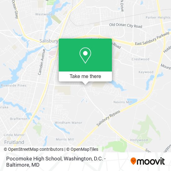 Mapa de Pocomoke High School