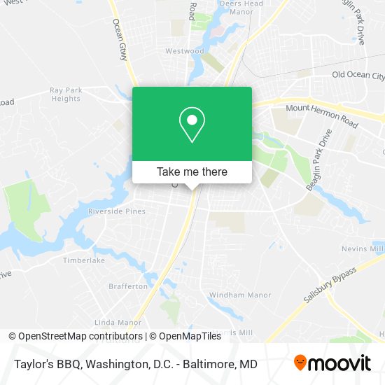 Taylor's BBQ map