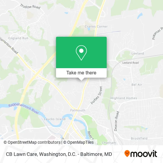 CB Lawn Care map