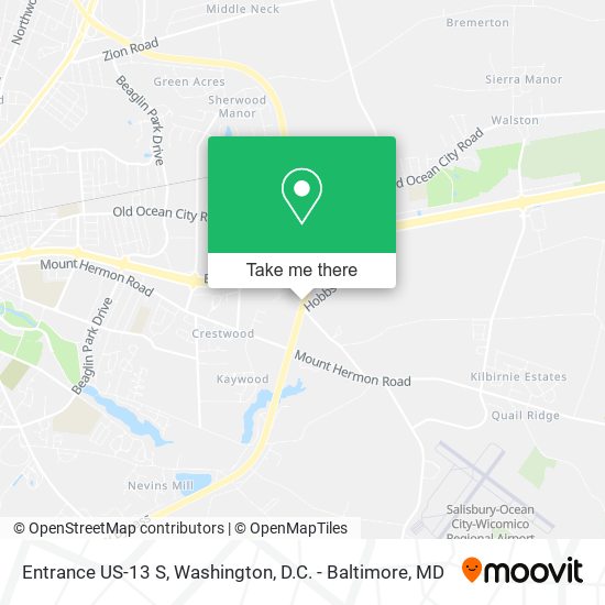 Mapa de Entrance US-13 S
