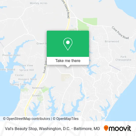 Val's Beauty Stop map