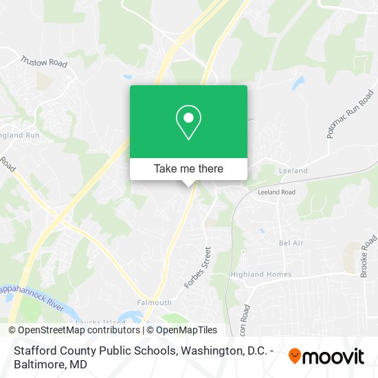 Mapa de Stafford County Public Schools