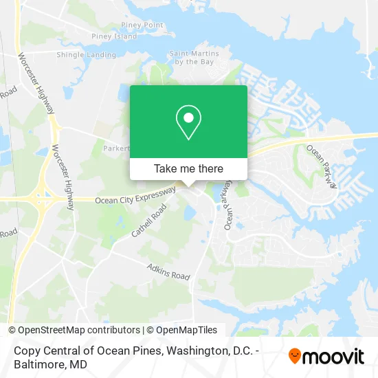 Copy Central of Ocean Pines map