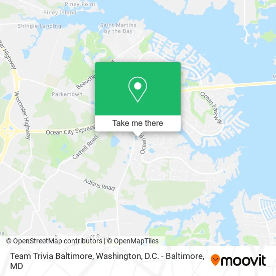Mapa de Team Trivia Baltimore