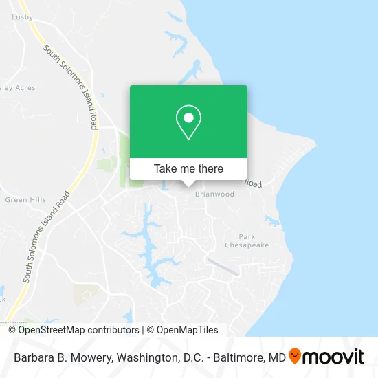 Barbara B. Mowery map