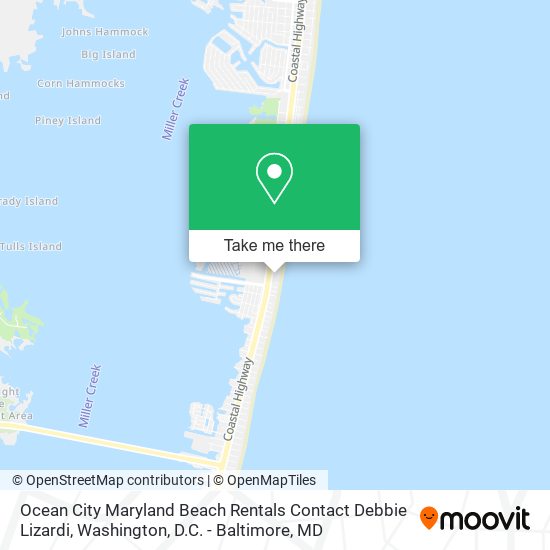 Ocean City Maryland Beach Rentals Contact Debbie Lizardi map