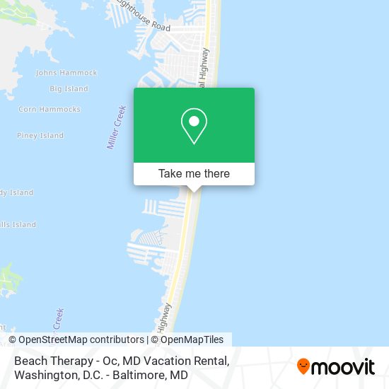 Mapa de Beach Therapy - Oc, MD Vacation Rental
