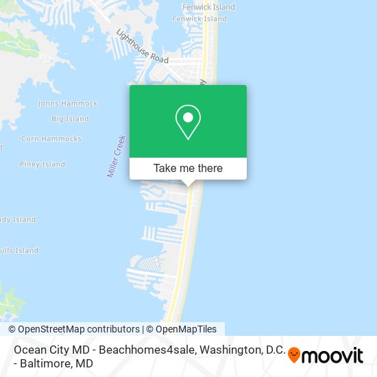 Ocean City MD - Beachhomes4sale map