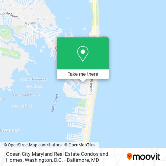 Ocean City Maryland Real Estate Condos and Homes map