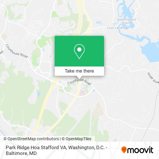 Park Ridge Hoa Stafford VA map