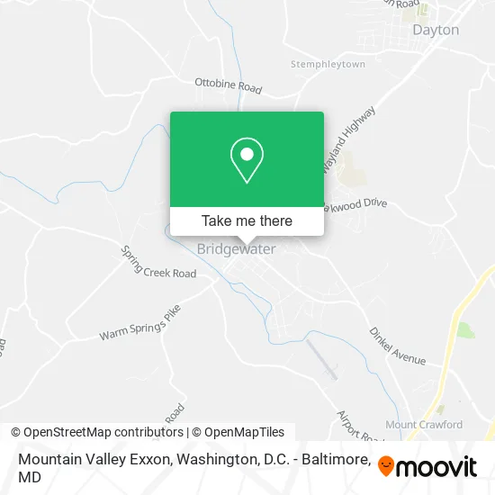 Mountain Valley Exxon map