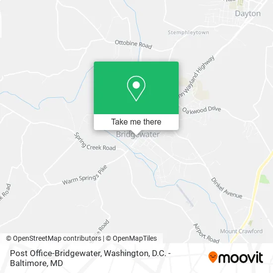 Post Office-Bridgewater map