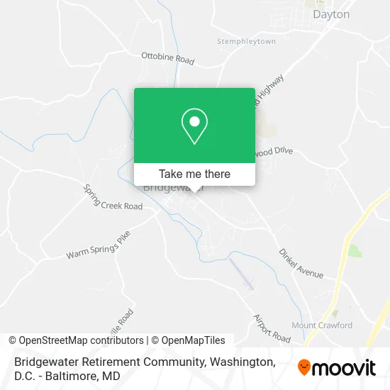 Bridgewater Retirement Community map