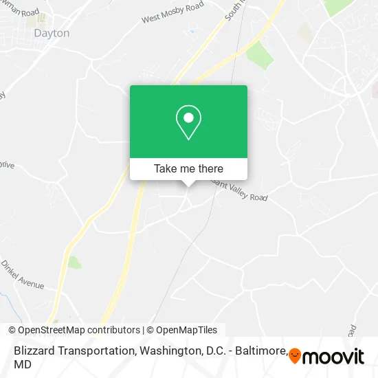 Blizzard Transportation map