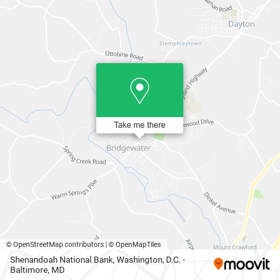 Mapa de Shenandoah National Bank