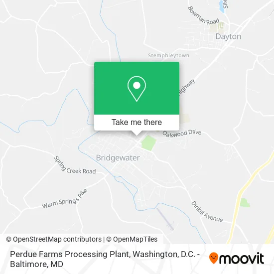 Perdue Farms Processing Plant map