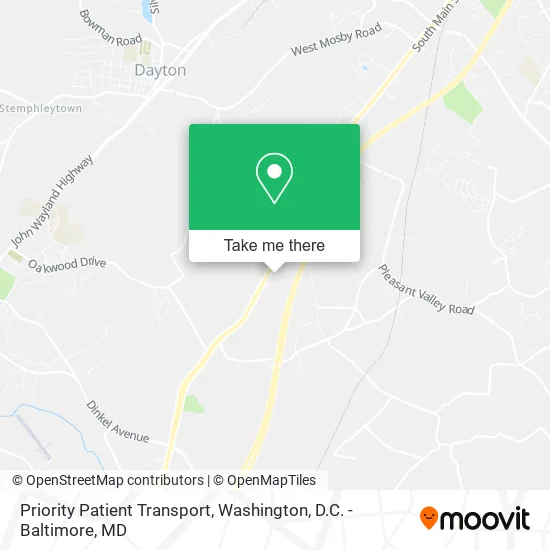 Priority Patient Transport map