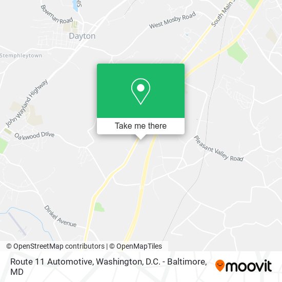 Route 11 Automotive map