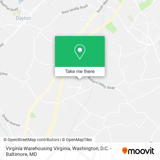 Virginia Warehousing Virginia map