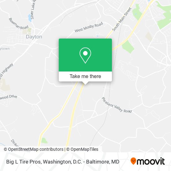 Big L Tire Pros map
