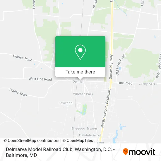 Delmarva Model Railroad Club map