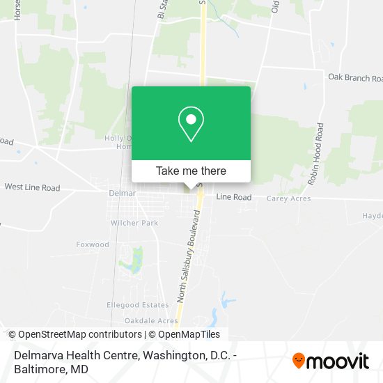 Mapa de Delmarva Health Centre