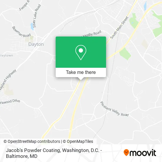 Jacob's Powder Coating map