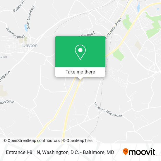Entrance I-81 N map