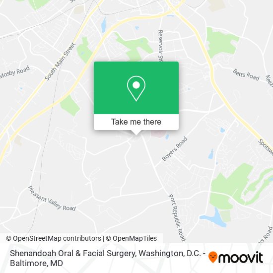 Mapa de Shenandoah Oral & Facial Surgery