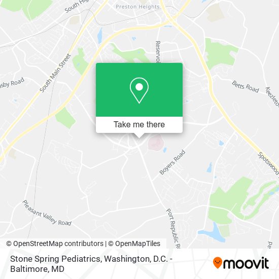 Stone Spring Pediatrics map