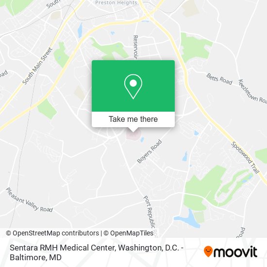 Mapa de Sentara RMH Medical Center