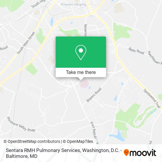 Mapa de Sentara RMH Pulmonary Services