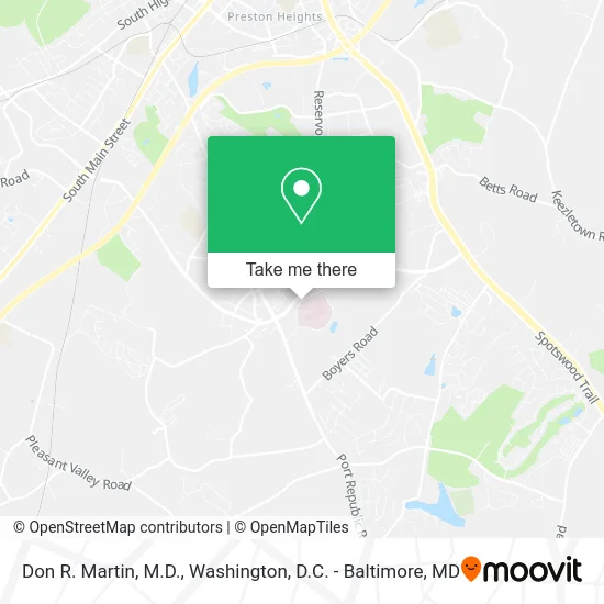 Don R. Martin, M.D. map