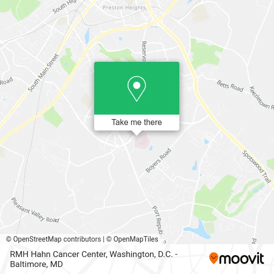 RMH Hahn Cancer Center map
