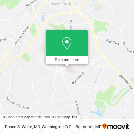 Duane S. White, MD map