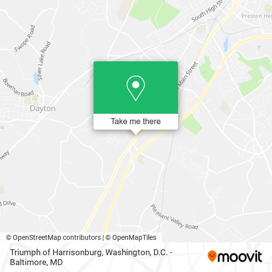Triumph of Harrisonburg map