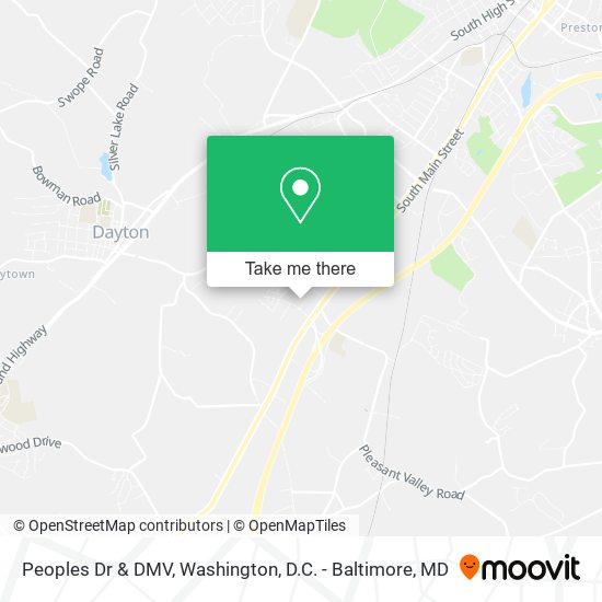 Peoples Dr & DMV map