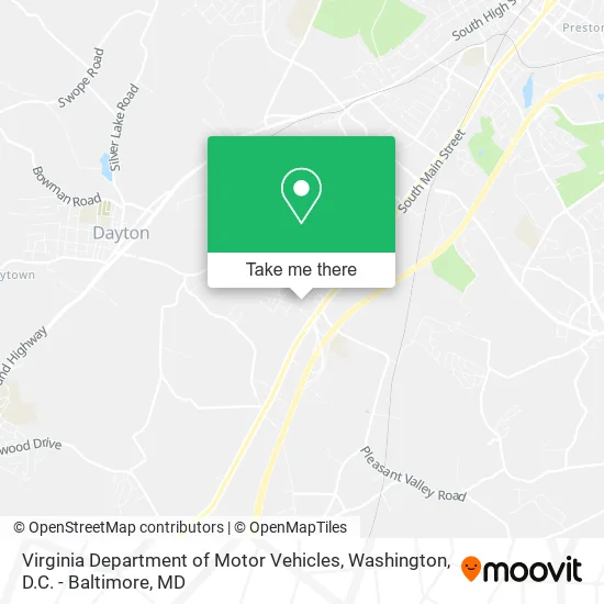 Virginia Department of Motor Vehicles map