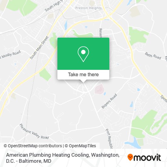 American Plumbing Heating Cooling map