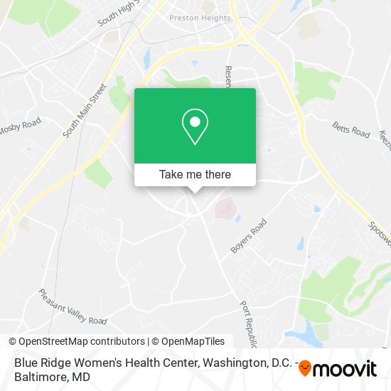 Blue Ridge Women's Health Center map